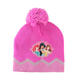 Disney Girls 2-4T Princess Pom Pom Hat Mitten Set