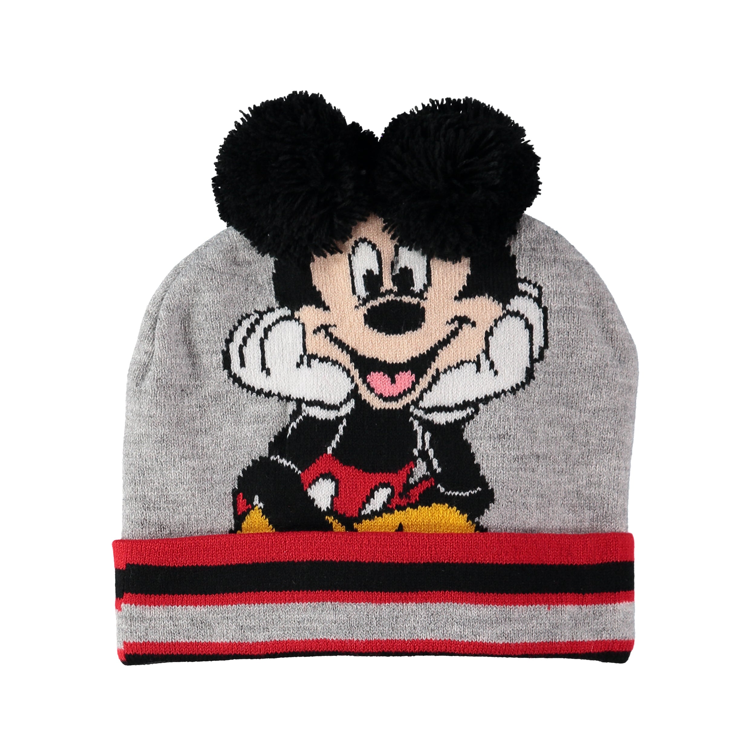 Disney Boys 2-4T Mickey Mouse Pom Hat Mitten Set