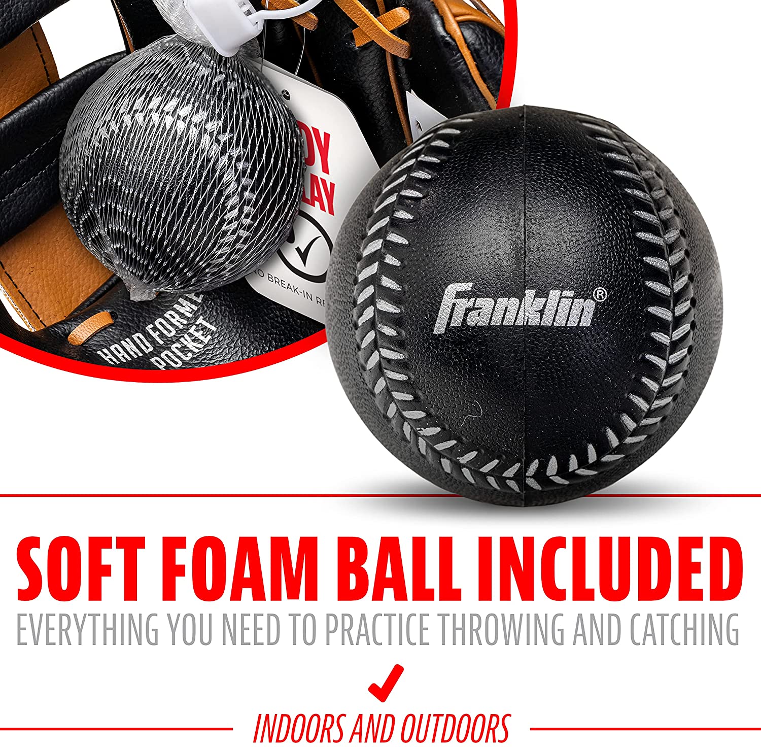 Franklin Franklin Sports RTP Teeball Performance Gloves & Ball Combo