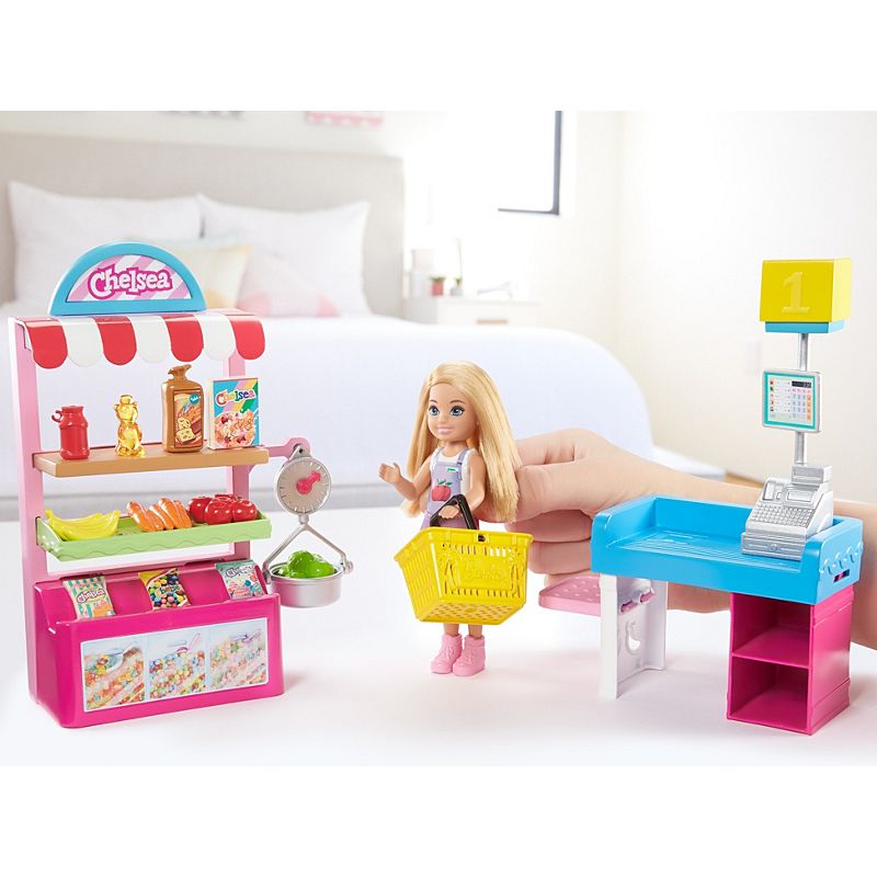 Mattel Barbie® Chelsea® Can Be Snack Stand Playset with Blonde Chelsea® Doll (6-in) 15+ Pieces