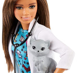 Barbie Pet Vet with Career Pet-Print Dress, Medical Coat, Shoes and Kitty Patient