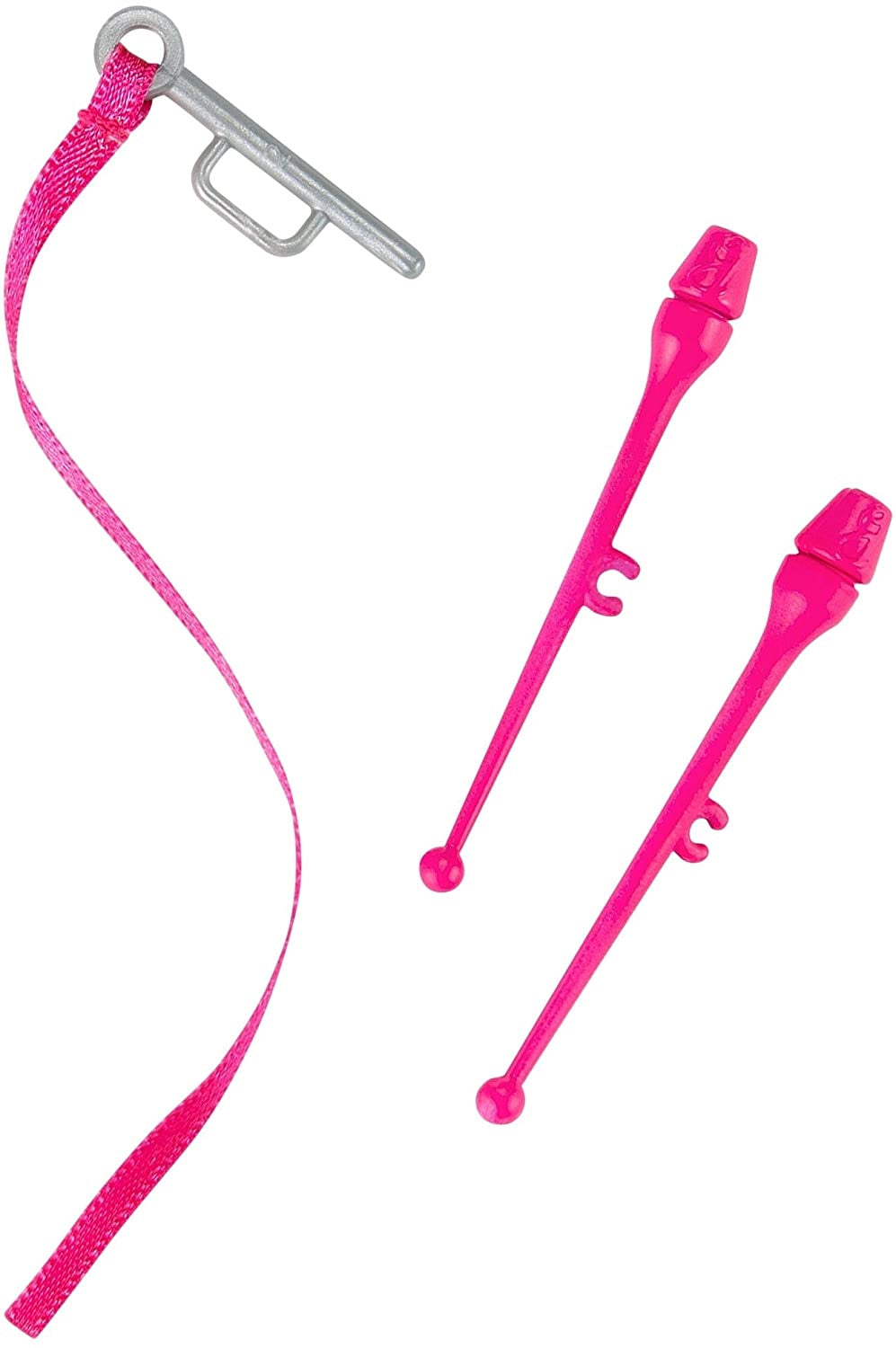 Barbie Rhythmic Gymnast with Colorful Metallic Leotard, 2 Batons & Ribbon Accessory