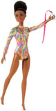 Barbie Rhythmic Gymnast with Colorful Metallic Leotard, 2 Batons & Ribbon Accessory