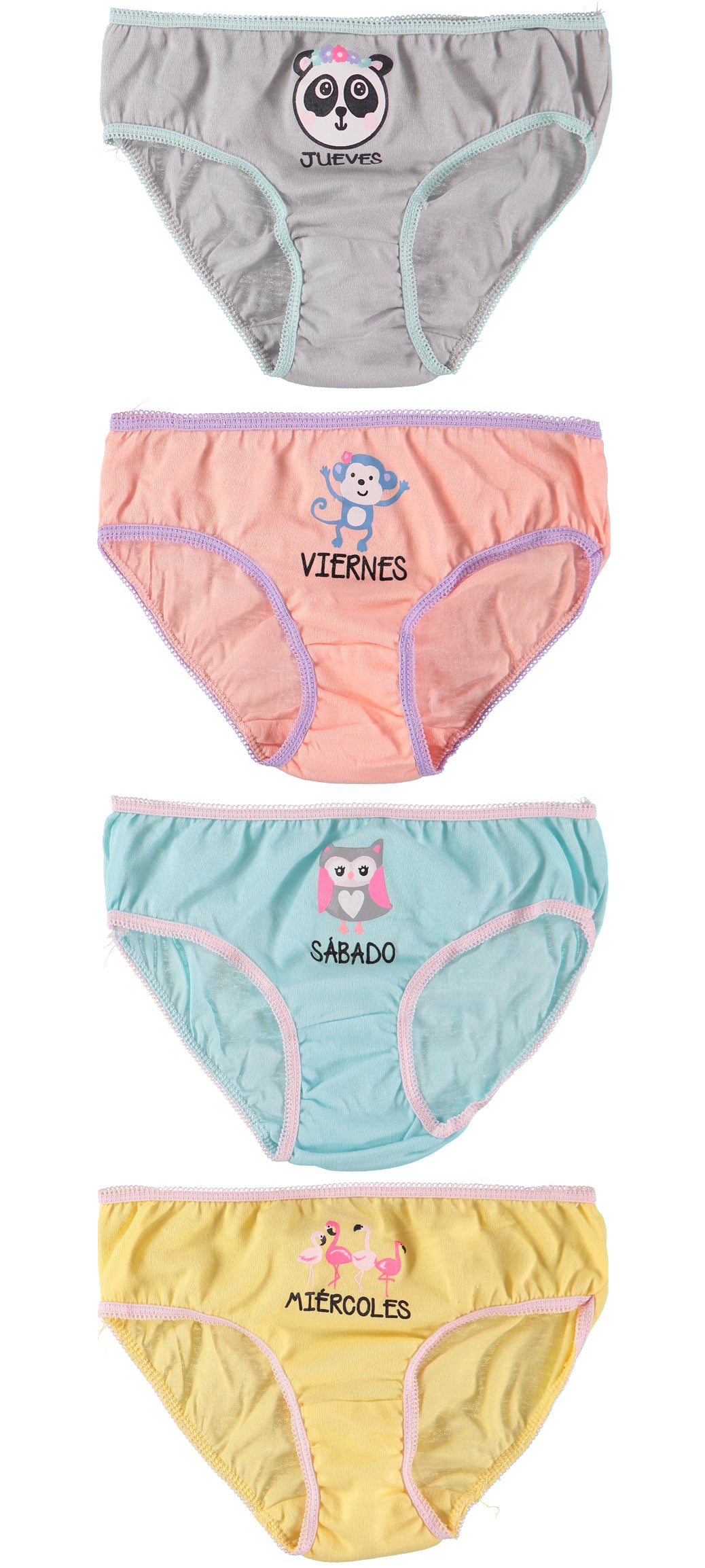 Rene Rofe Girls 6-16 Amber 7-Pack Bikini Underwear – S&D Kids