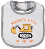 Bon Bebe Boys 0-9 Months Construction Bodysuit Pant Set with Bib