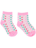 Rene Rofe Girls 2T-4T Polka Dots and Stripes 6-Pack Sock