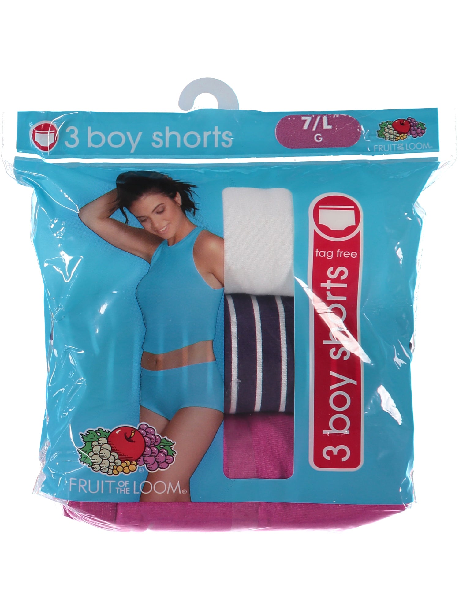 Fruit of the Loom Womens 3-Pack Boy Shorts