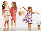 Bonnie Jean Girls 4-6X Floral Shantung Dress