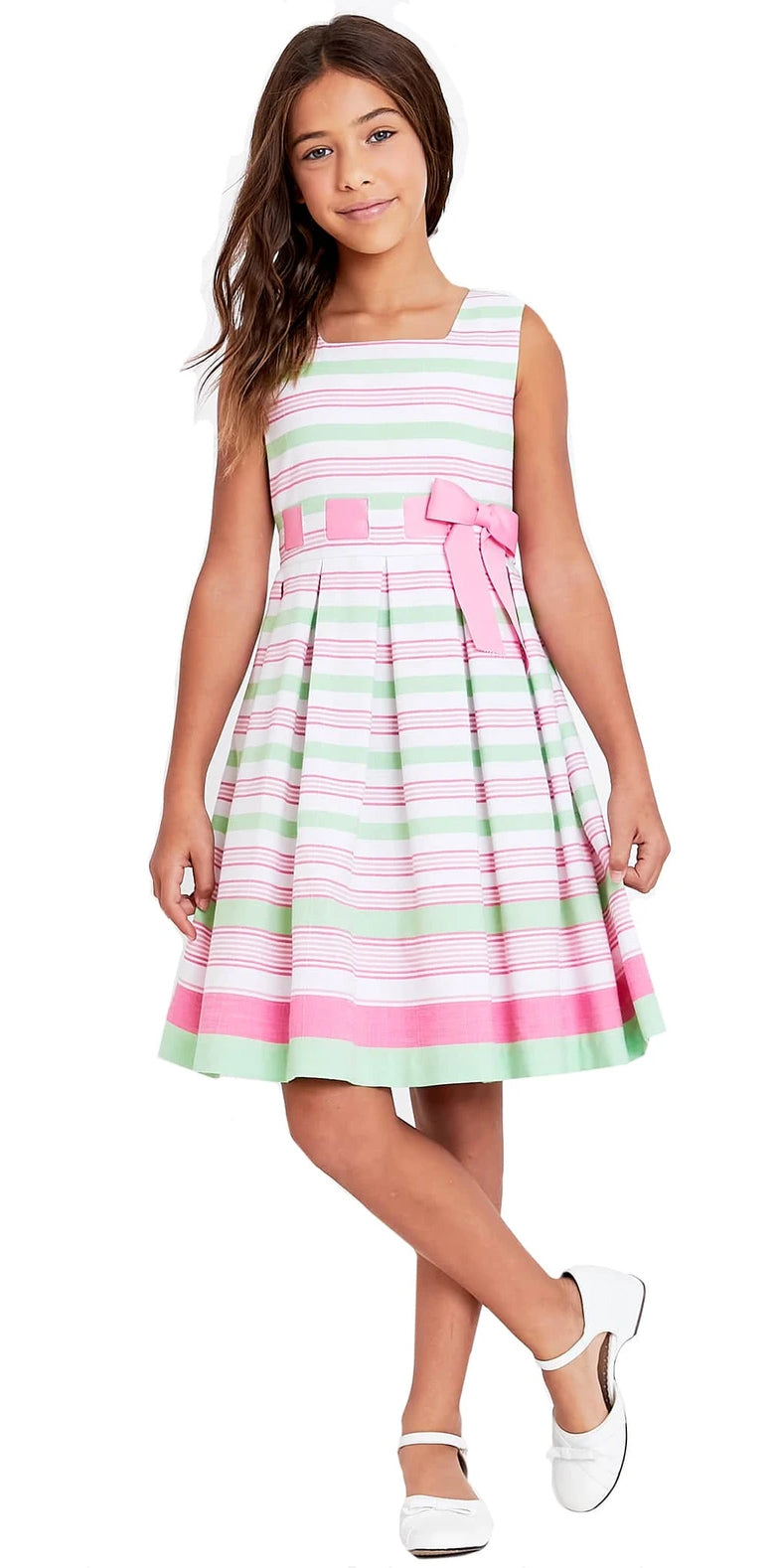 Bonnie Jean Girls 7-16 Stripe Linen Dress