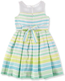 Bonnie Jean Girls 2T-4T Stripe Linen Dress