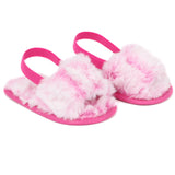Stepping Stones Girls 0-9 Months Fur Strap Slide Sandal