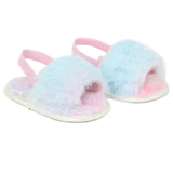 Stepping Stones Girls 0-9 Months Rainbow Fur Strap Slide Sandal