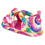 Stepping Stones Girls 0-9 Months Rainbow Tie Dye Bow Sandal