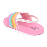 Stepping Stones Baby Girls and Toddler Girls Shoe Size 7-10 Rainbow Slide Sandals