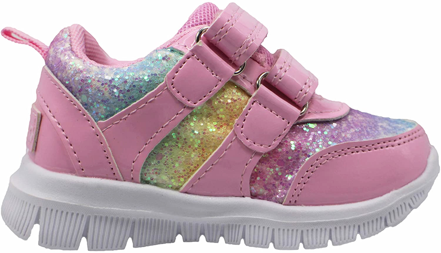 Gerber Baby Girls 9-24 Months Velcro Rainbow Sneaker