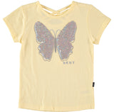 DKNY Girls 4-6X Flip Sequin Butterfly T-Shirt