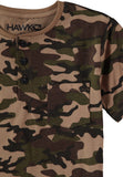 Tony Hawk Boys 8-20 Short Sleeve Camo Henley T-Shirt