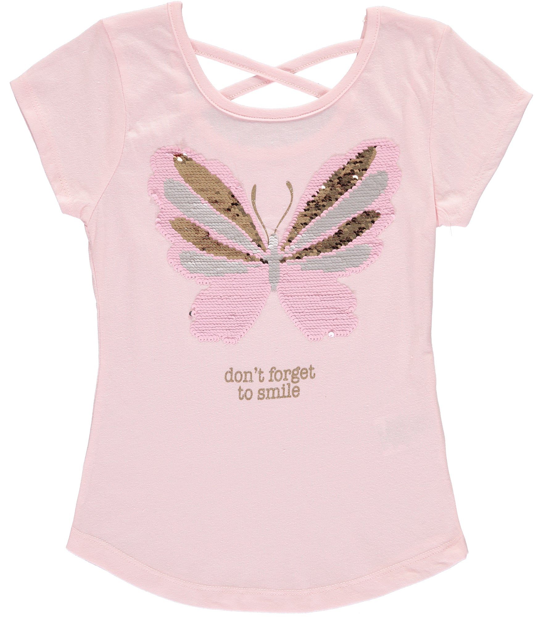 Star Ride Girls 7-16 Butterfly Flip Sequin T-Shirt