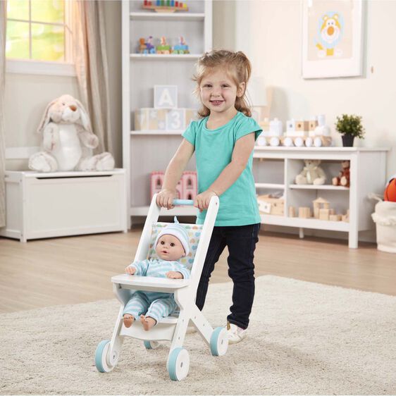 Melissa and Doug Mine to Love Wooden Play Stroller