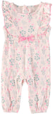 Rene Rofe Baby Girls 0-9 Months Floral Jumpsuit and Hat Set