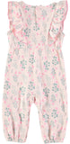 Rene Rofe Baby Girls 0-9 Months Floral Jumpsuit and Hat Set