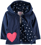 Carters Girls 12-24 Months Heart Pocket Midweight Jacket