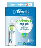 Dr. Browns Options Narrow, 3 Pack, Clear, 8 Ounce, Level 1