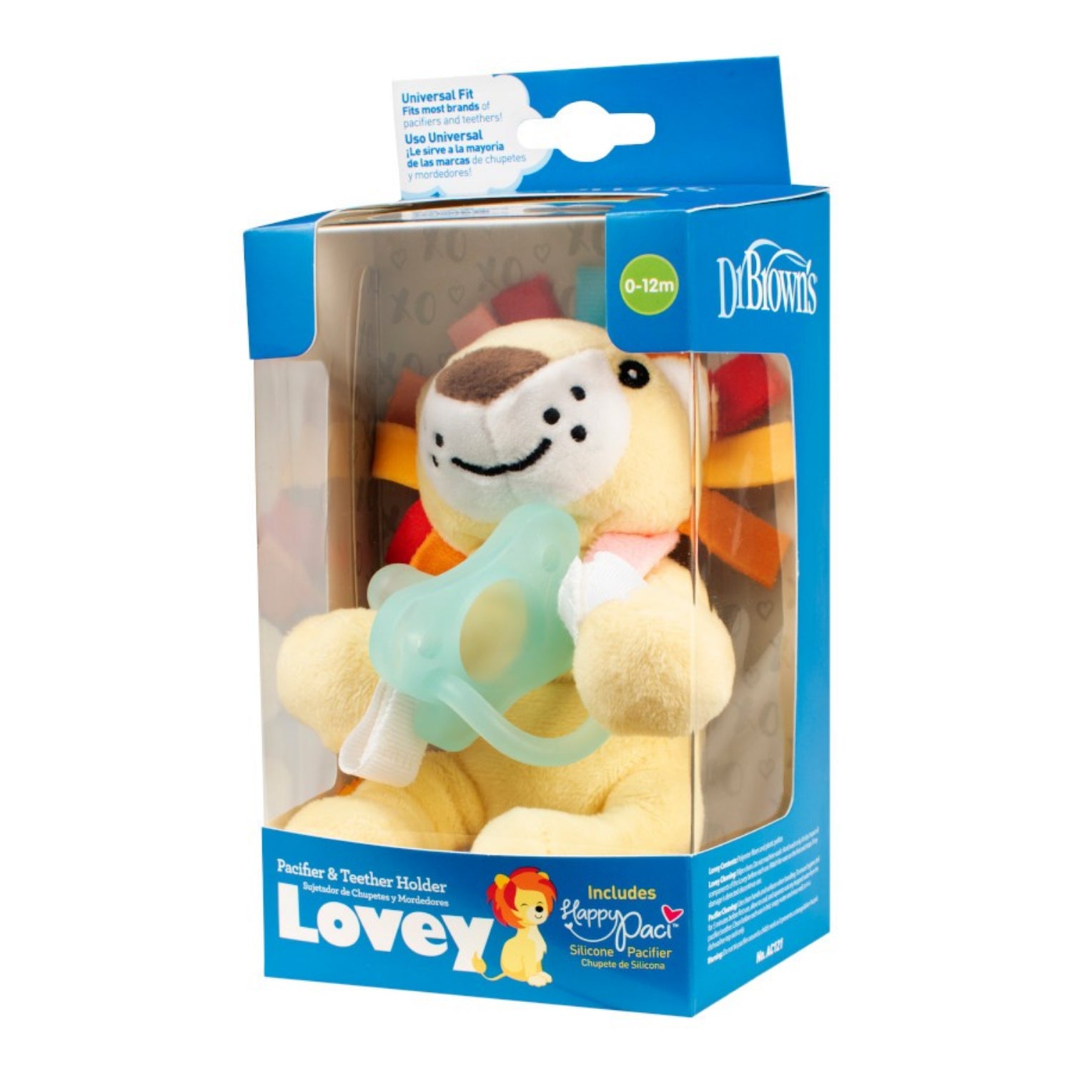 Dr. Browns Lovey Pacifier and Teether Holder, 0m+