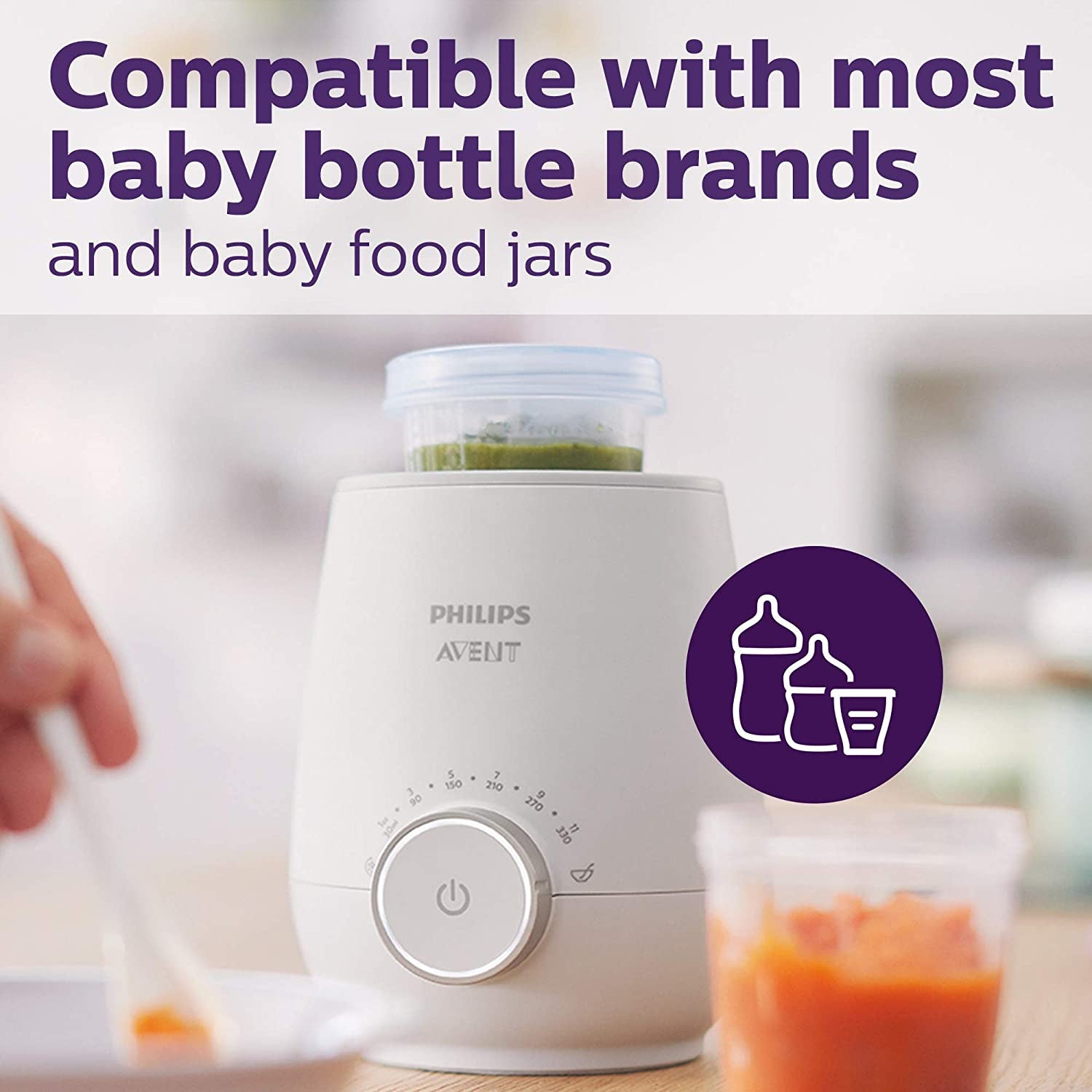Philips Avent Baby Bottle Warmer with Smart Temperature Control and Automatic Shut-Off