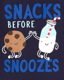 Carters Boys 12-24 Months Milk & Cookies 4-Piece Pajama Set