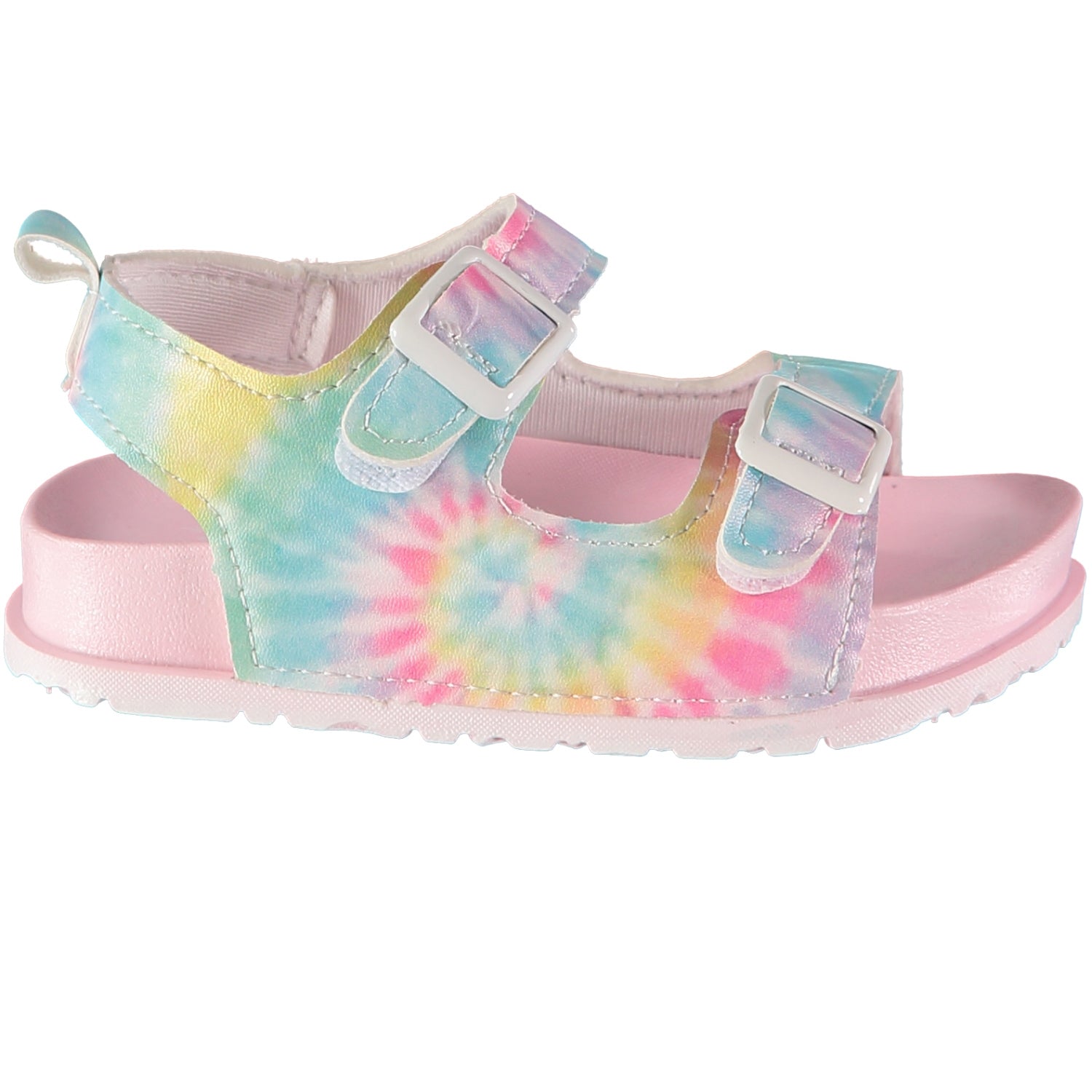 First Steps By Stepping Stones Baby Girls and Toddler Girls Tie Dye Slides Sandals
