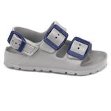 First Steps By Stepping Stones Baby and Infant Boy Sizes 7-10 Grey Buckle Sandal