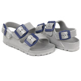First Steps By Stepping Stones Baby and Infant Boy Sizes 7-10 Grey Buckle Sandal
