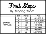First Steps By Stepping Stones Baby and Infant Boy Sizes 4-6 Navy Camo Buckle Sandal