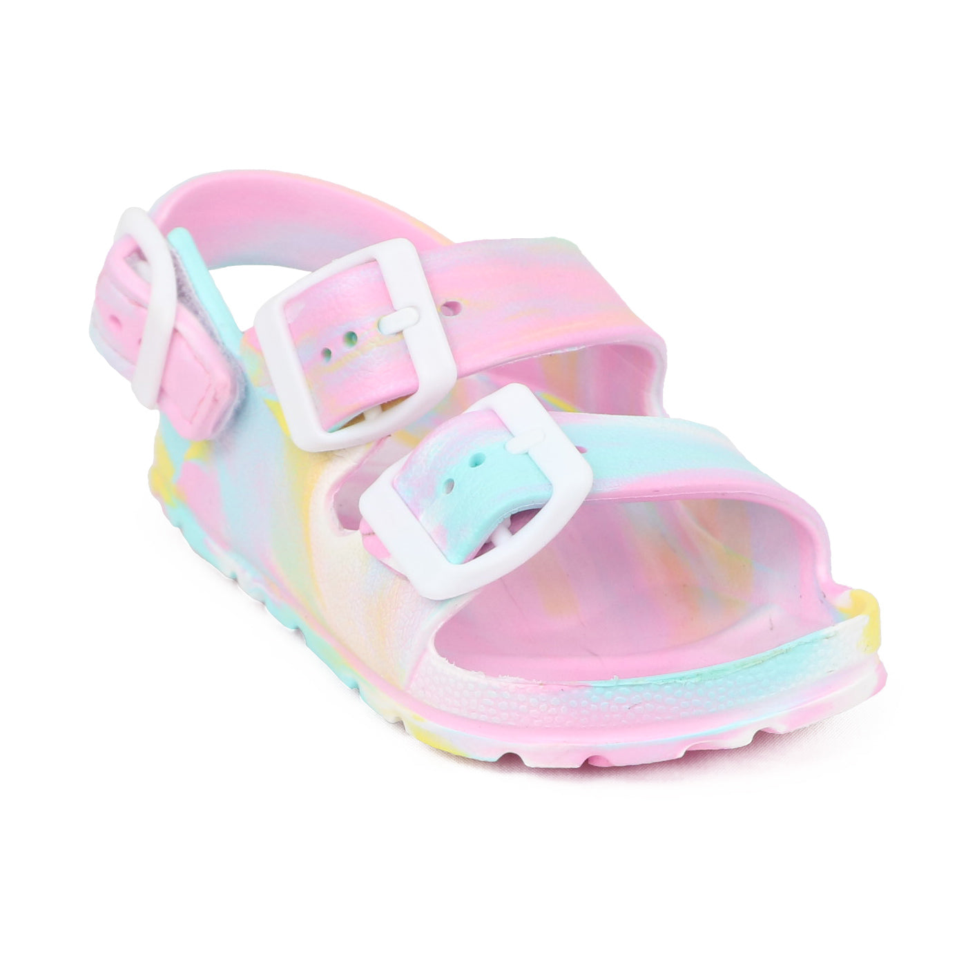 First Steps By Stepping Stones Baby and Infant Girl Sizes 7-10 Tie Dye Buckle Sandal