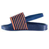 First Steps By Stepping Stones Toddler Boys Size 7-10 Stripe Strap Slide Sandal