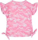 Colette Lilly Girls 7-16 Love Sequin Side Cinch Top with Hair Scrunchie