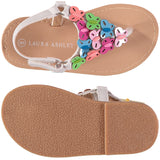 Laura Ashley Toddler Girls Sizes 5-10 Butterfly Strap Sandal with Hook and Loop Closure