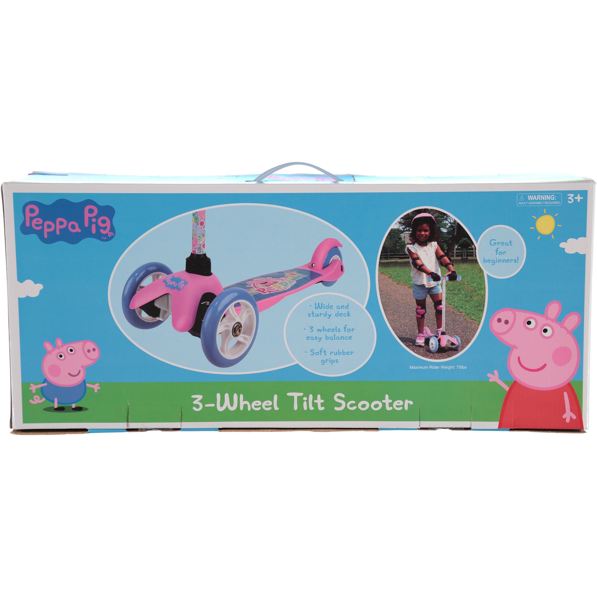 Peppa Pig 3-Wheel Tilt Scooter