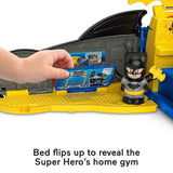Fisher Price Little People DC Super Friends 2-in-1 Batmobile, Batman vehicle and playset