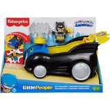 Fisher Price Little People DC Super Friends 2-in-1 Batmobile, Batman vehicle and playset