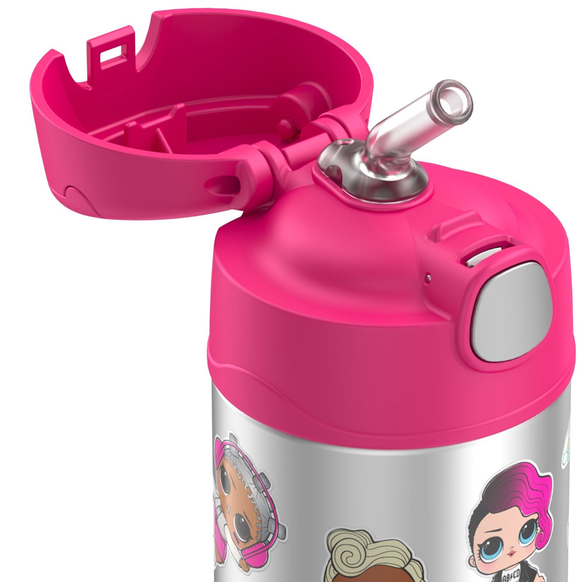 THERMOS FUNTAINER 12 Ounce Stainless Steel Vacuum Insulated Kids Straw  Bottle, LOL Surprise