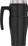 THERMOS Stainless King Vacuum-Insulated Travel Mug, 16 Ounce, Black/Red