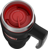 THERMOS Stainless King Vacuum-Insulated Travel Mug, 16 Ounce, Black/Red