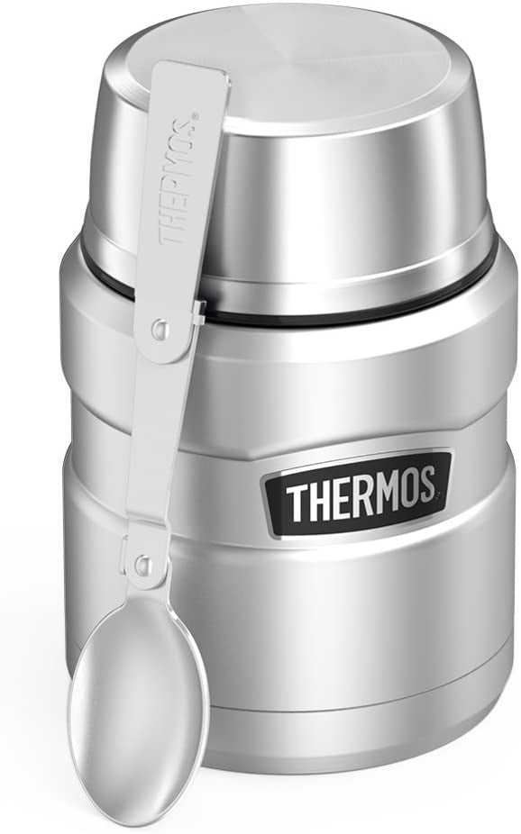 THERMOS Stainless King Vacuum-Insulated Food Jar with Spoon, 16 Ounce, –  S&D Kids