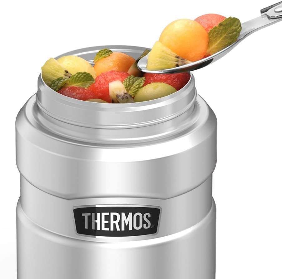 Thermos Stainless King 16 Ounce Food Jar with Folding Spoon, Stainless  Steel