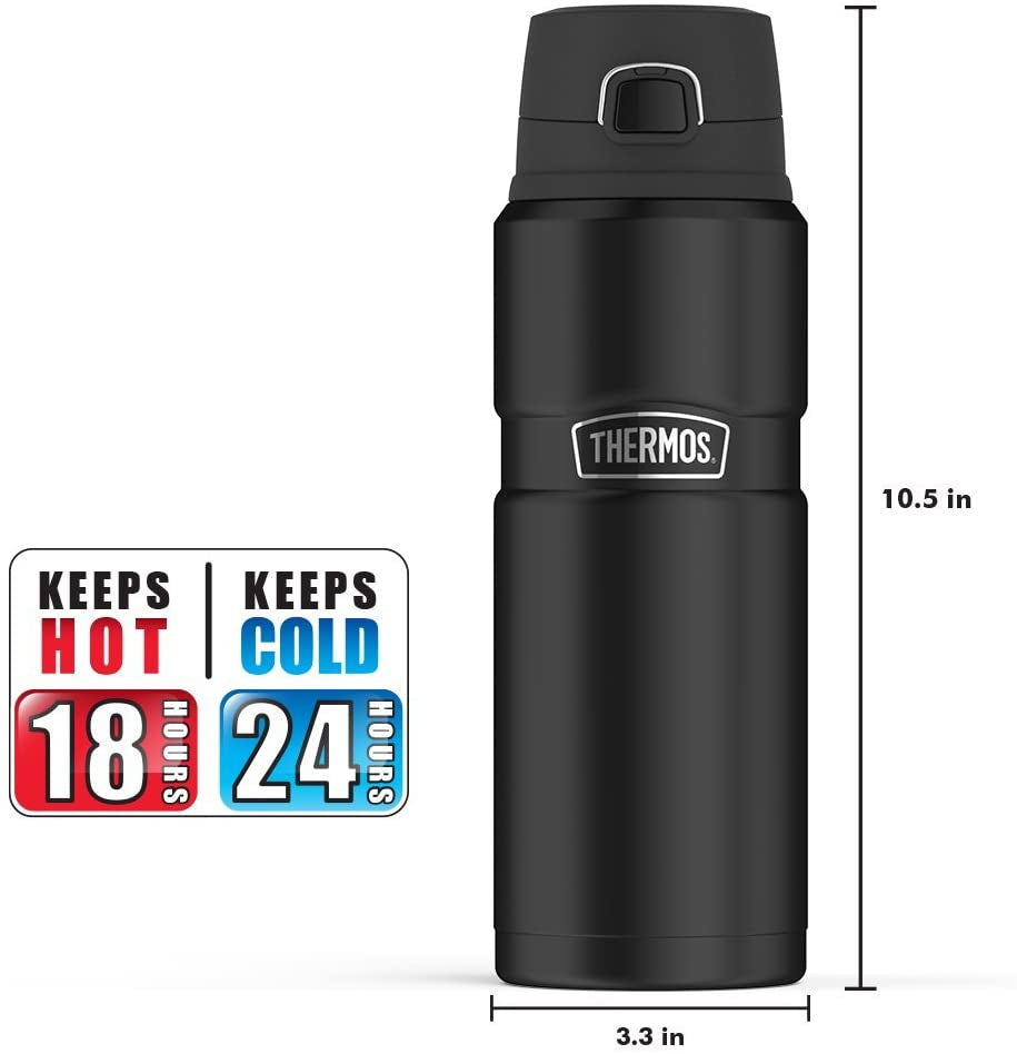 THERMOS Stainless King Vacuum-Insulated Drink Bottle, 24 Ounce, Matte – S&D  Kids