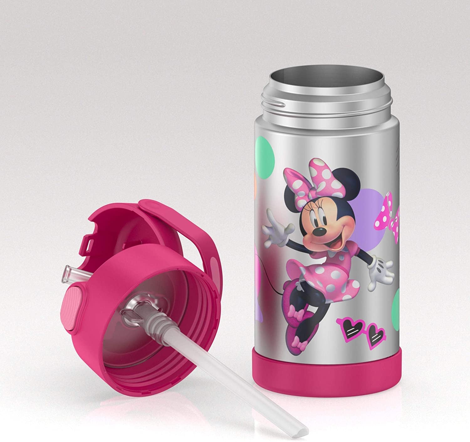 THERMOS FUNTAINER STRAW BOTTLE -- PINK/PURPLE