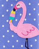 Carters Girls 12-24 Months 1-Piece Flamingo 100% Snug Fit Cotton Footie PJs