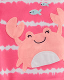 Carters Girls 2T-4T 1-Piece Crab Loose Fit Footie PJs